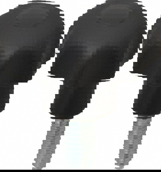 Lobed Knob: 40 mm Head Dia, 7 Points, Thermoplastic Elastomer